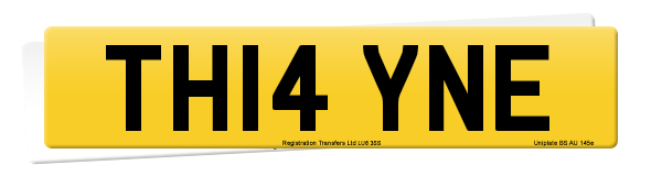 Registration number TH14 YNE